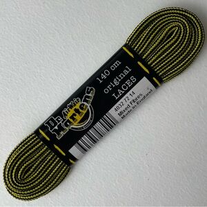 Vintage Dr. Martens MIE Black Yellow Round Laces 55”